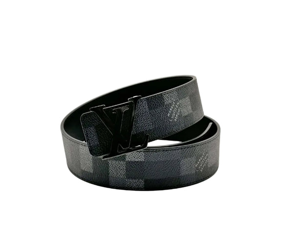 Louis vuitton LV Initiales 40mm Reversible Belt Damier Graphite Canvas Palladium Finish Buckle (Like new)