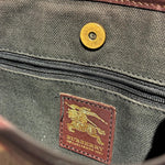 Load image into Gallery viewer, Burberry Nova Check Shadow Horse Handbag Tote Bag Brown Beige Leather (Pre-owned)
