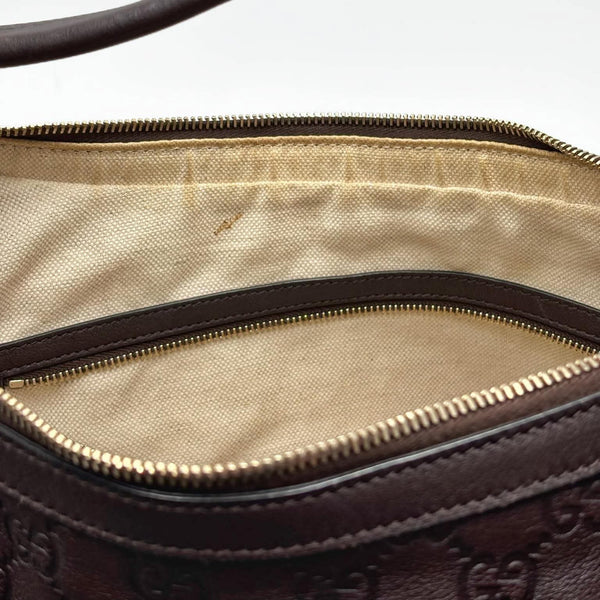 Gucci Dark Brown Guccissima Leather Miss GG Hobo (Pre-owned) KMTDHRG