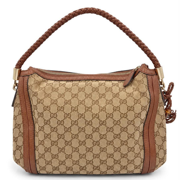 Gucci Beige/Brown GG Canvas Medium Bella Hobo Bag (Pre-owned) 48JHQKJ