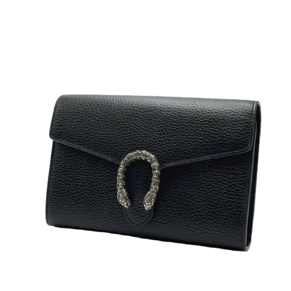 Gucci Dionysus Wallet on Chain Leather Mini Black (Like new) RMT748M
