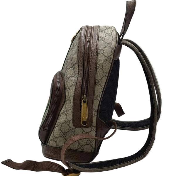 Gucci GG Supreme Monogram Calfskin Web Small Ophidia Day Backpack Beige Ebony New Acero (Pre-owned) CDQTW2T