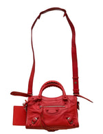 Load image into Gallery viewer, Balenciaga Poppy Chevre Leather Rubber Motorcycle Mini City Bag(Like new) VW7X2HR

