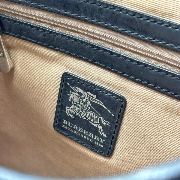 Burberry Supernova Check Coated Canvas Larkin Hobo (Pre-owned)