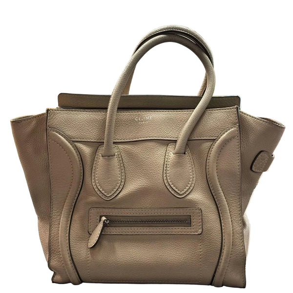 Celine Beige Leather Micro Luggage Tote (Pre-owned) 9M6GKHV