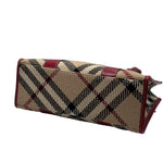 Load image into Gallery viewer, Burberry Blue Label Tweed Nova Check Handbag Beige/Red (Pre-owned)
