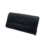 Load image into Gallery viewer, Bottega Veneta Black Intrecciato Woven Nappa Leather Continental Wallet (Pre-owned)
