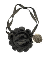 Load image into Gallery viewer, Takashi Murakami Flower Pochette All Black Bag
