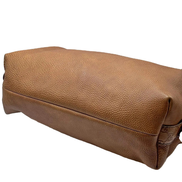 Gucci Calfskin Medium Bamboo Bar Shoulder Bag Light Brown (Pre-owned) VXWCGBR