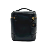 Load image into Gallery viewer, Chanel Black Lambskin Leather Cosmetic Case (Pre-owned) WY2VCQM
