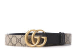 Load image into Gallery viewer, Gucci GG Supreme Monogram Matte Plutone Calfskin Double G Beige Black (Brandnew)
