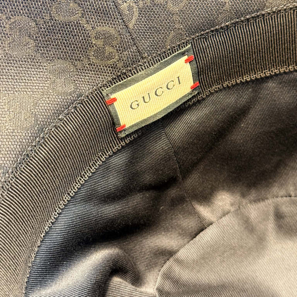 Gucci GG Canvas Bucket Hat with Double G Black (Like new)