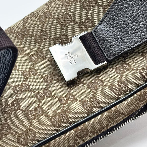 Gucci Monogram Belt Bag Dark Brown (Like new) TKHY7Y4