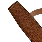 Load image into Gallery viewer, Hermes Leather Belt With Silver-Toned Buckle (Pre-owned)
