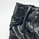 Load image into Gallery viewer, Burberry Black Patent Leather Healy Small Knot Tote Bag (Pre-owned) MQMYCG8
