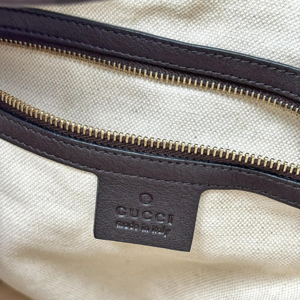 Gucci Dark Brown Guccissima Leather Miss GG Hobo (Pre-owned) KMTDHRG