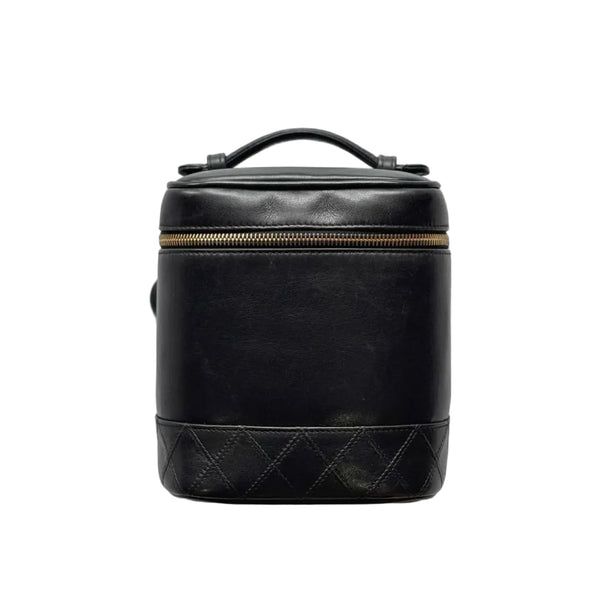 Chanel Black Lambskin Leather Cosmetic Case (Pre-owned) WY2VCQM