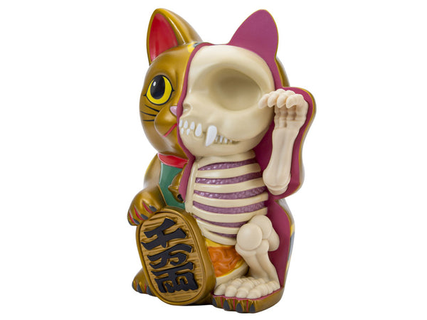 4D Half DX Fortune Cat Money Bank Gold