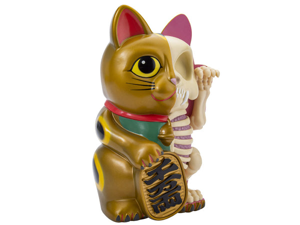 4D Half DX Fortune Cat Money Bank Gold