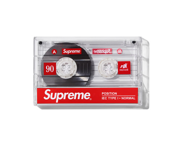 Supreme®/Maxell Cassette Tapes 90-minute blank cassette tapes.