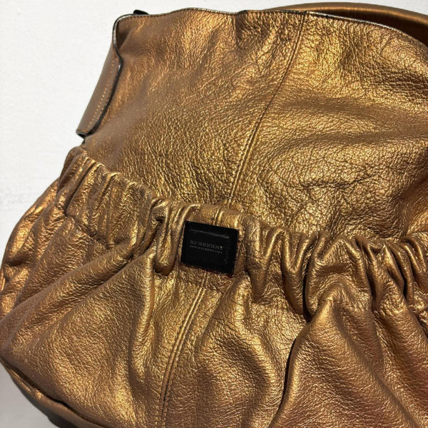 Burberry Metallic Copper Leather Hobo Bag (Pre-owned)
