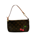 Load image into Gallery viewer, Louis Vuitton x Takashi Murakami Limited Edition Cerises Mini Pochette Bag (Like new) 3QTJC6M
