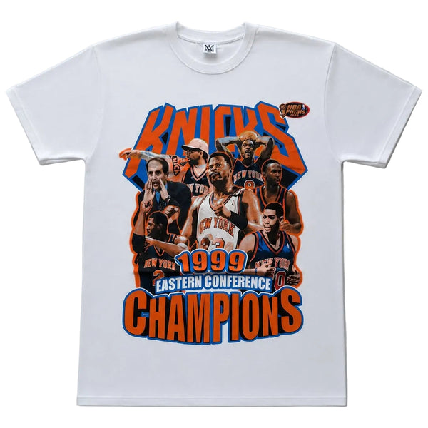 New York Knicks 1999 Eastern Conference Champion Vintage Tee White