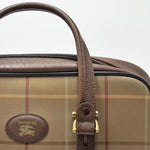 Load image into Gallery viewer, Burberry Vintage Beige/Brown Check Fabric Satchel (Pre-owned)
