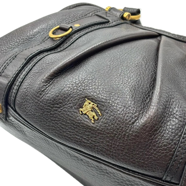Burberry Dark Brown Leather Hand Bag (Pre-owned)