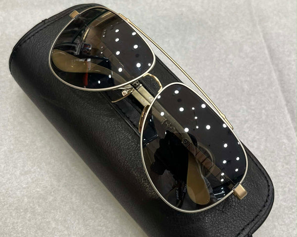 Chrome Hearts Jack Addict Aviator Sunglasses with a Goldtone Metal Frame (Like New)