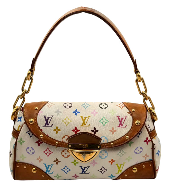 Louis Vuitton White Monogram Multicolore Beverly MM Bag “Murakami” (Pre-owned) W9VDYRR