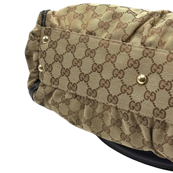 Gucci Monogram D Gold Tote Dark Brown Vintage (Pre-owned) 7JK26CK