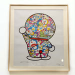 Load image into Gallery viewer, Takashi Murakami, Fujiko Fujio, Kaikai Kiki,Doraemon in the Field of Flowers (Framed) ed1000
