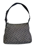 Load image into Gallery viewer, Christian Dior Gray Black Dior Trotter Logo Canvas Crossbody Bag (Pre-owned) T8HJ46R
