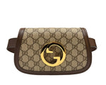 Load image into Gallery viewer, Gucci Brown GG Supreme Blondie Belt Bag Beige (Like new) 8J43QVM
