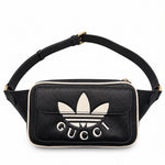 Load image into Gallery viewer, Gucci x Adidas Textured Dollar Calfskin Belt Bag Black (Pre-owned)
