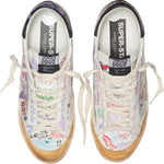 Load image into Gallery viewer, Golden Goose Men's Super-Star Graffiti-Print Leather White Silver Black
