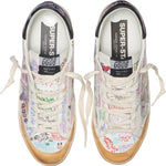 Load image into Gallery viewer, Golden Goose Men's Super-Star Graffiti-Print Leather White Silver Black (Women's)

