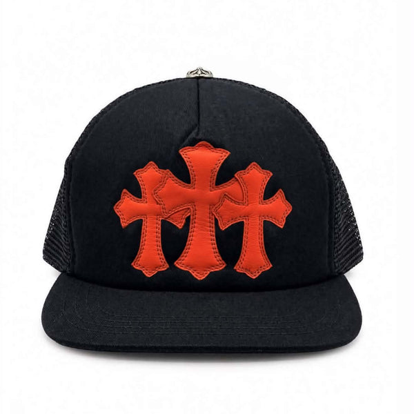 Chrome Hearts St. Barth's Cemetery Exclusive Trucker Hat Black/Orange