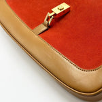 Load image into Gallery viewer, Gucci Jackie Vintage Leather Handbag Orange Suede (Pre-owned) R6HDVKD
