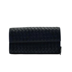 Load image into Gallery viewer, Bottega Veneta Black Intrecciato Woven Nappa Leather Continental Wallet (Pre-owned)
