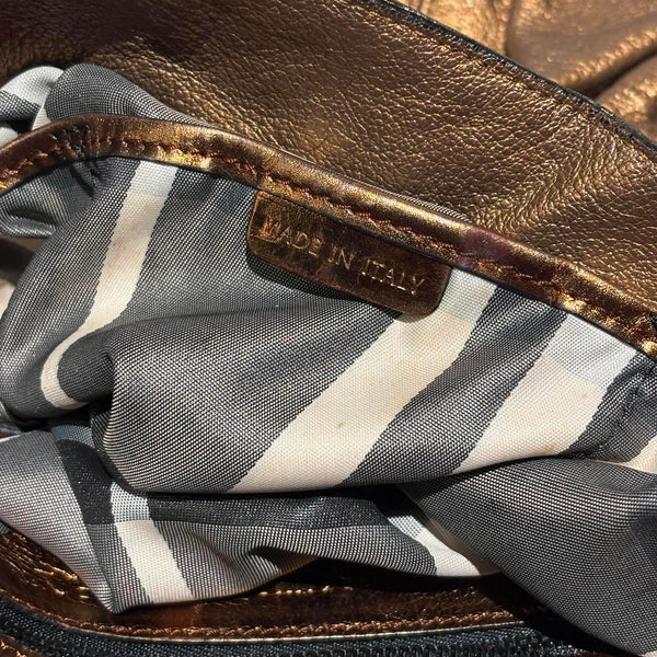 Burberry Metallic Copper Leather Hobo Bag (Pre-owned)