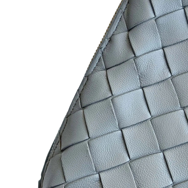Bottega Veneta Nappa Intrecciato Nodini Mini Crossbody Grey (Pre-owned) KJ2C8R9
