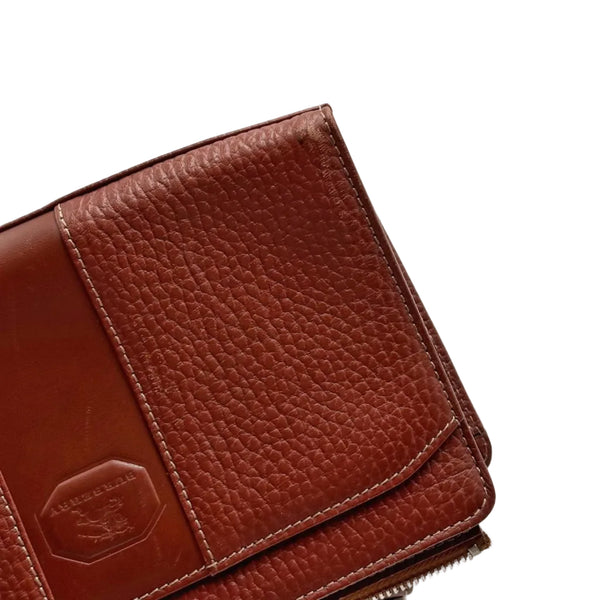 Burberry Leather Shadow Horse Clutch Bag Brown (Pre-owned)