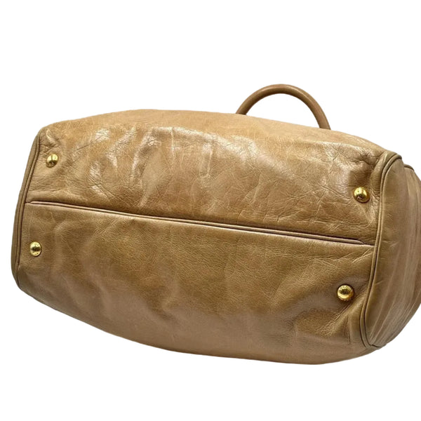 Prada Vitello Shine Leather Shoulder Bag (Pre-owned) WXXHCR7