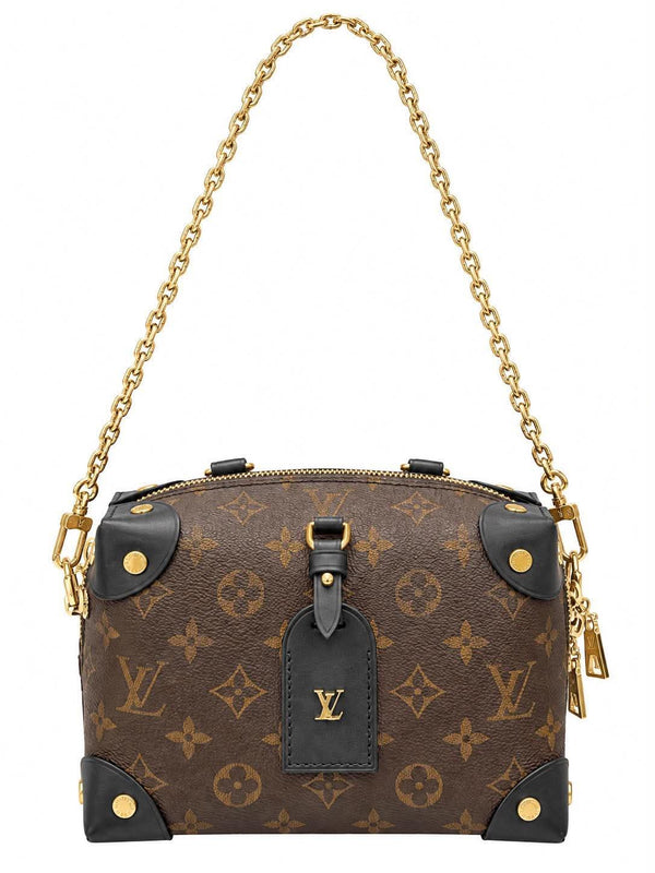 Louis Vuitton Pre-Owned Petite Malle Souple Handbag Monogram Canvas with Leather Shoulder Bag (Like new)  H8JWRT8