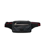 Load image into Gallery viewer, Gucci GG Supreme Belt Bag Black Grey (Like new) BGWB2HM
