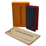 Load image into Gallery viewer, Louis Vuitton Blue/Red Taiga Leather Brazza Wallet (Bnew) W7K3246
