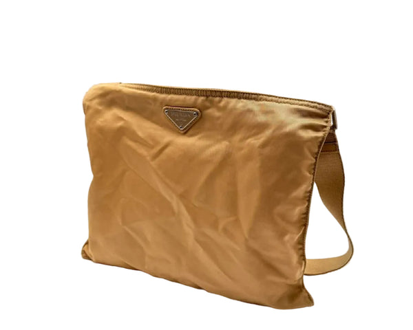 Prada Tessuto Nylon Mini Shoulder Bag Beige Tan (Pre-owned)