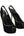 Louis Vuitton Slingback Heels in Black Suede With Gold Leather Trim And Metallic Gold Heel